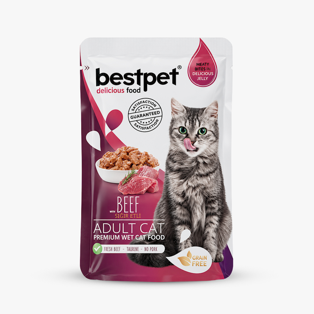 Bestpet Adult Cat Beef Wet Food (85g)