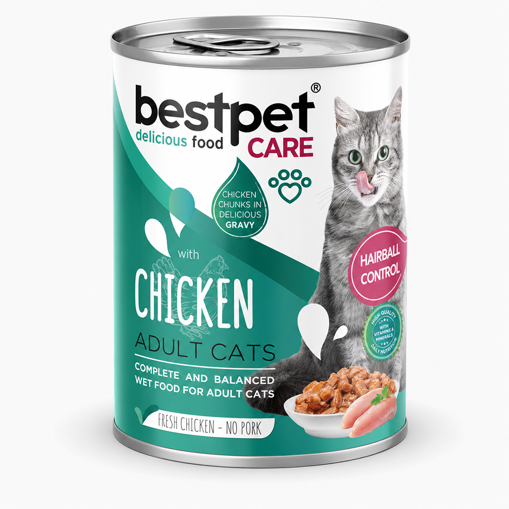 Bestpet Care Adult Cats Chicken Hairball Control (400g)