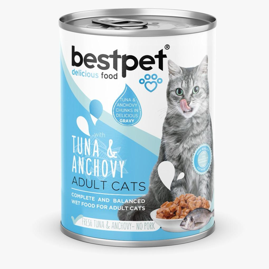 Bestpet Adult Cats Tuna & Anchovy Wet Food (400g)
