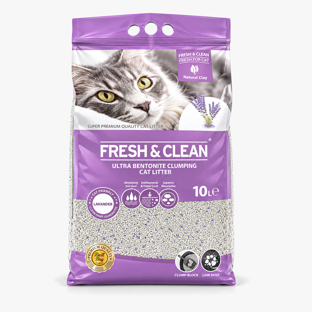 Fresh & Clean Ultra Bentonite Clumping Cat Litter - Lavender